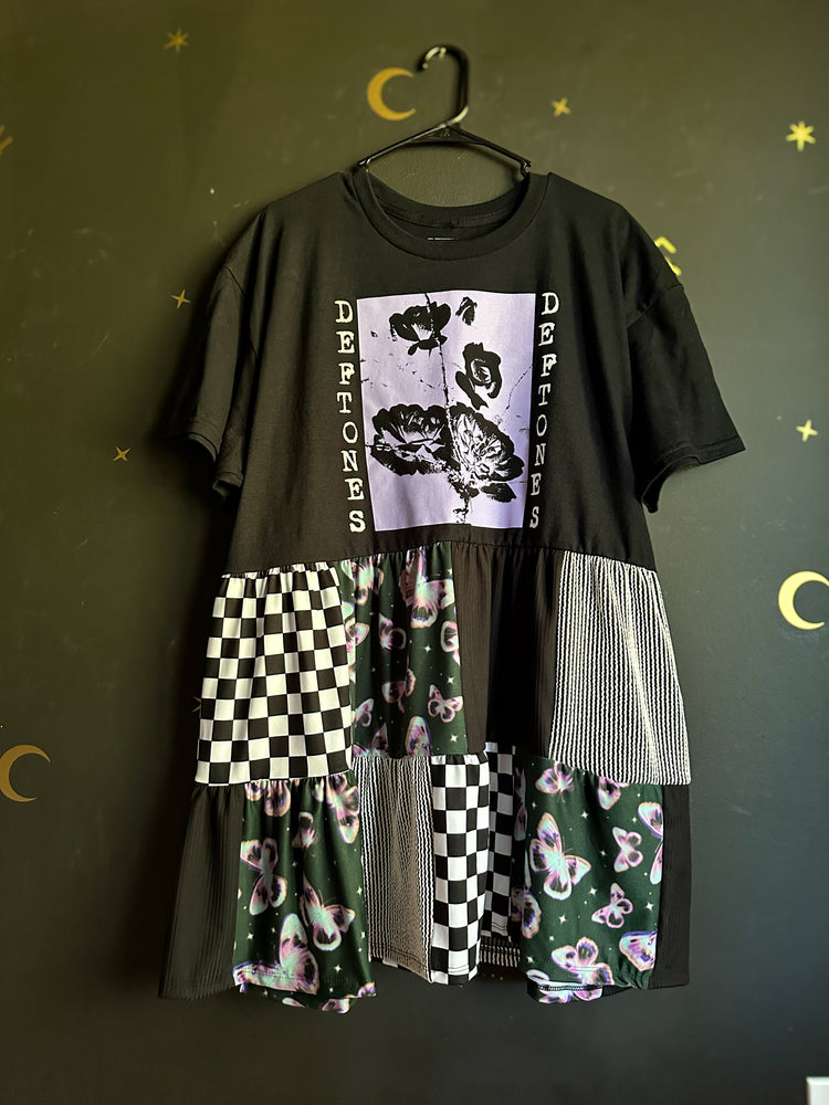 Adult XL Deftones Patchwork 2 Tier Dress