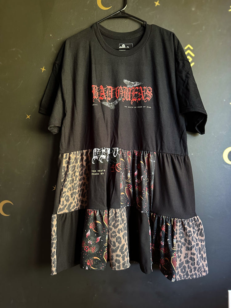 Adult XL Bad Omens Patchwork 2 Tier Dress