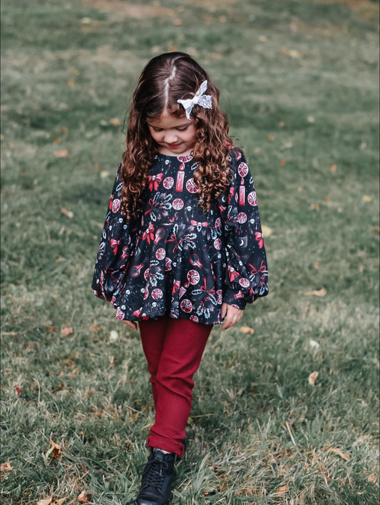 Bishop Sleeve Peplum